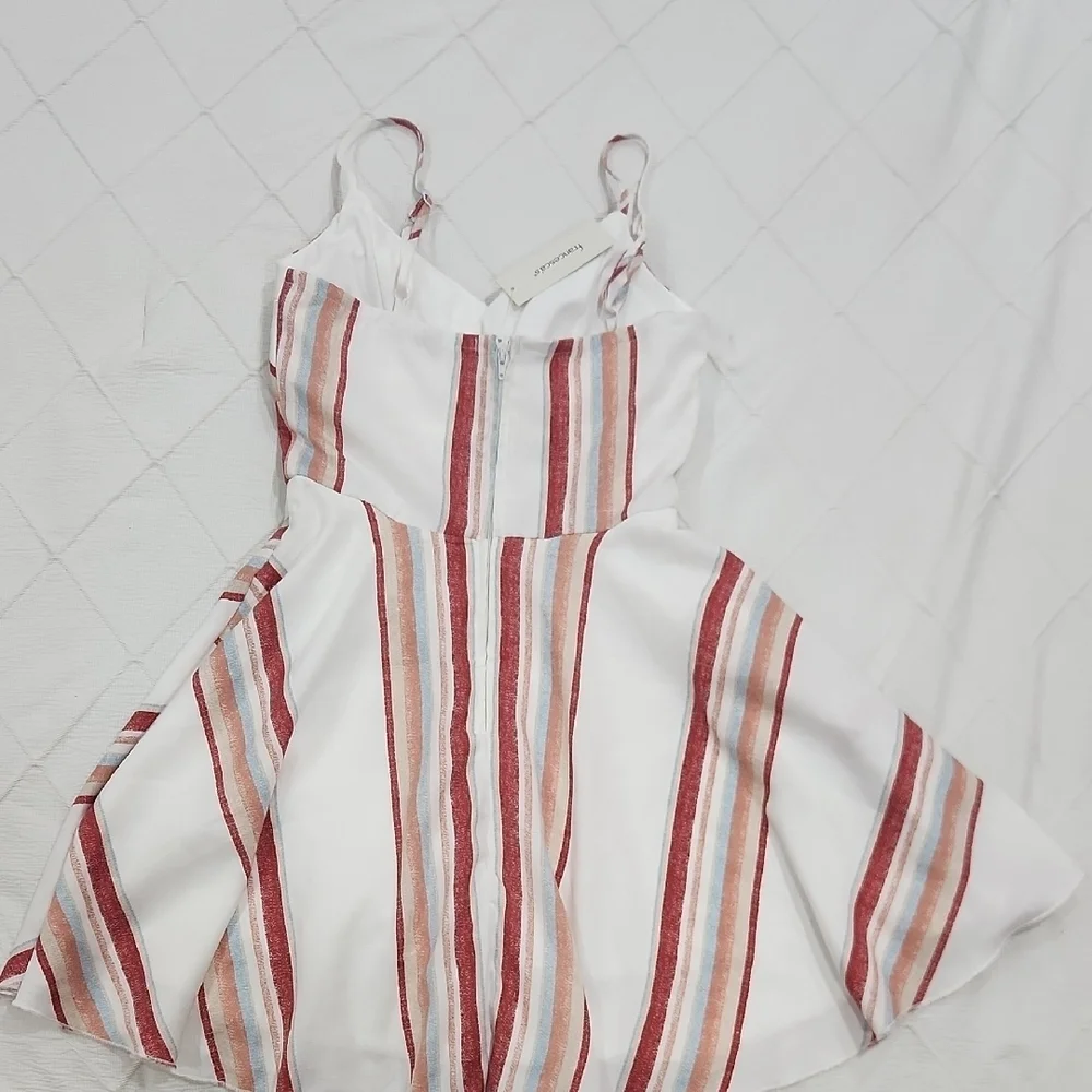 Francesca's Collections Red and White Striped Kids Dress